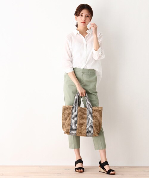 SHOO・LA・RUE(シューラルー)の「◆【抗菌防臭】ペーパー太テープトート(トートバッグ・レディース・ベージュ系その他4/ブラウン系/ブラウン系1/オレンジ・00)」の8枚目の写真