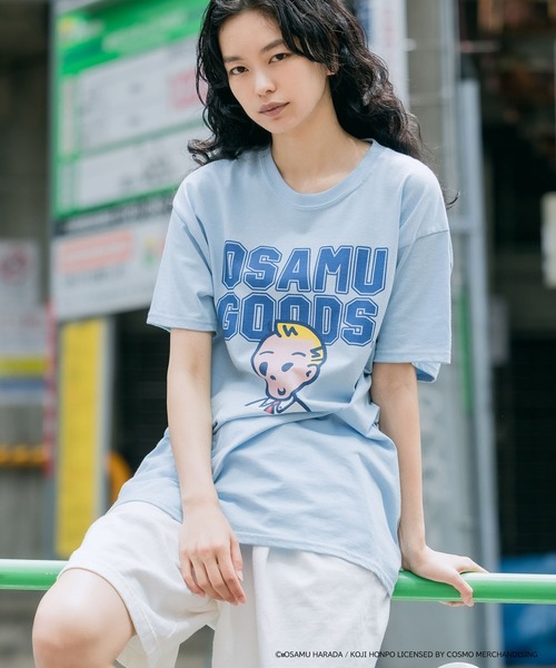 OSAMU GOODS(オサムグッズ)の「OSAMUGOODS 男の子 Tシャツ(Tシャツ/カットソー・メンズ・ホワイト/サックスブルー・M/L/XL)」の2枚目の写真