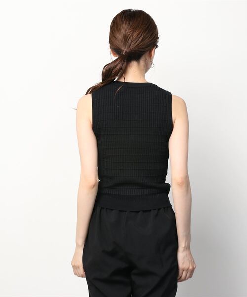 MAISON BREEZE（メゾンブリーズ）の「【MAISON BREEZE】ワッフルカラーノースリーブT SCCH（タンクトップ・レディース・ホワイト/グリーン/イエロー/ブラック・FREE）」の5枚目の写真