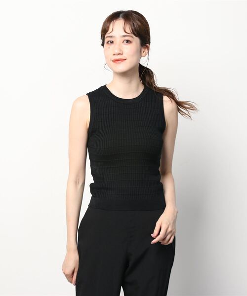 MAISON BREEZE（メゾンブリーズ）の「【MAISON BREEZE】ワッフルカラーノースリーブT SCCH（タンクトップ・レディース・ホワイト/グリーン/イエロー/ブラック・FREE）」の16枚目の写真