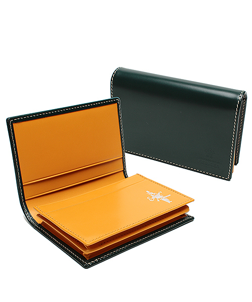 Ettinger 名刺入れ MARMALADE×NAVY カーフレザー Ettinger カードケース MARMALADE×NAVY カーフレザー Ettinger 名刺
