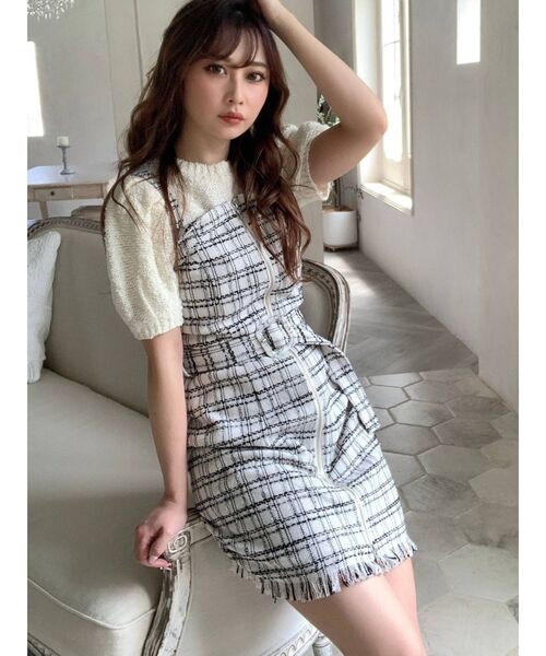 RESEXXY（リゼクシー）の「ブークレニットトップス（ニット/セーター・レディース・ホワイト/ブラック/ベージュ・FREE）」の11枚目の写真