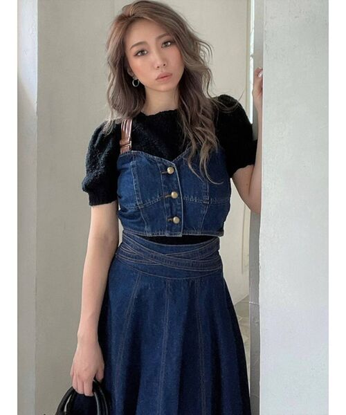 RESEXXY（リゼクシー）の「ブークレニットトップス（ニット/セーター・レディース・ホワイト/ブラック/ベージュ・FREE）」の13枚目の写真