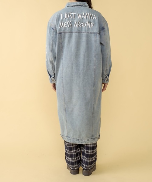 RASVOA（ラスボア）の「ロングデニムジャケット（デニムジャケット・レディース・ブラック/ブルー・FREE）」の19枚目の写真