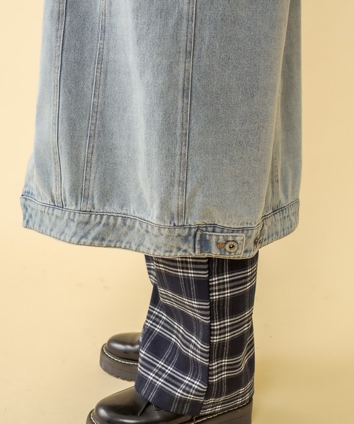 RASVOA（ラスボア）の「ロングデニムジャケット（デニムジャケット・レディース・ブラック/ブルー・FREE）」の13枚目の写真