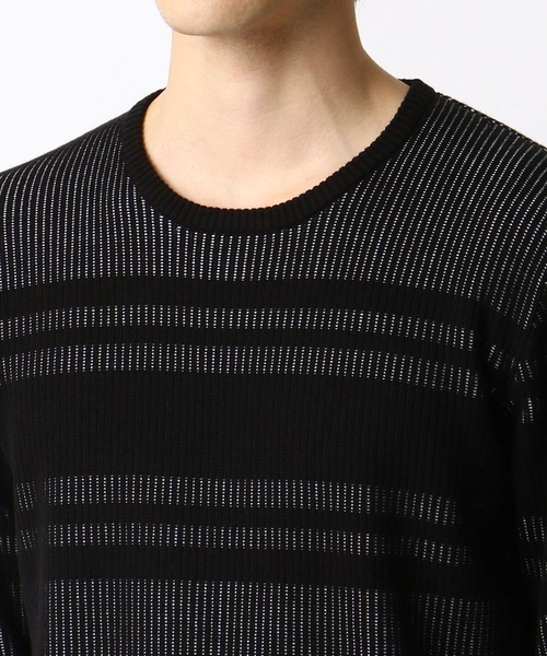 NICOLE CLUB FOR MEN（ニコルクラブフォーメン）の「【21年モデル】テンカンウラボ－ダ－ニット（ニット/セーター・メンズ・ホワイト×ネイビー/ホワイト系その他/ブラック×ホワイト・LL/M/L）」の9枚目の写真