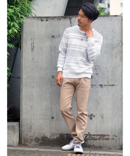 NICOLE CLUB FOR MEN（ニコルクラブフォーメン）の「【21年モデル】テンカンウラボ－ダ－ニット（ニット/セーター・メンズ・ホワイト×ネイビー/ホワイト系その他/ブラック×ホワイト・LL/M/L）」の15枚目の写真