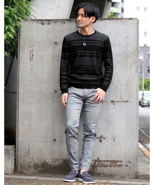 NICOLE CLUB FOR MEN（ニコルクラブフォーメン）の「【21年モデル】テンカンウラボ－ダ－ニット（ニット/セーター・メンズ・ホワイト×ネイビー/ホワイト系その他/ブラック×ホワイト・LL/M/L）」の16枚目の写真