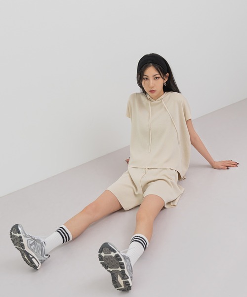 セール】【UNISEX】フードニットセットアップ（セットアップ