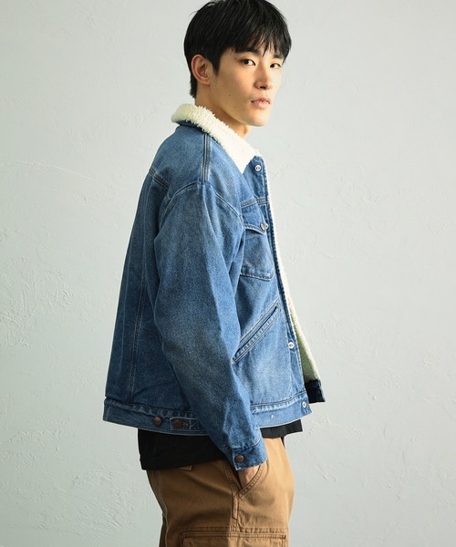 Wrangler(ラングラー)の「Wrangler/ラングラー ランチコート(ライダースジャケット・メンズ・ブラック/ブラウン/インディゴブルー/サーモンピンク・SMALL/MEDIUM/LARGE/X-LARGE)」の10枚目の写真