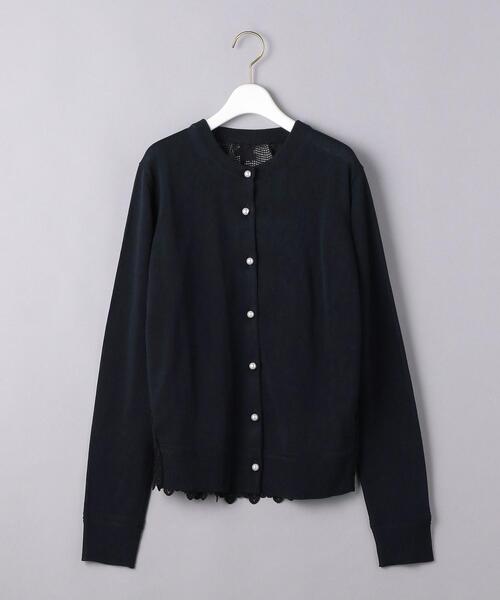 MUVEIL（ミュベール）の「＜MUVEIL（ミュベール）＞BACK LACE カーディガン ■■■（カーディガン/ボレロ・レディース・ベージュ/ネイビー・36）」の2枚目の写真