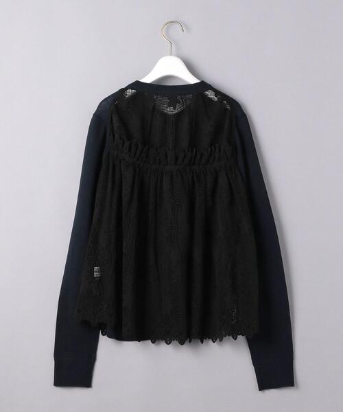 MUVEIL（ミュベール）の「＜MUVEIL（ミュベール）＞BACK LACE カーディガン ■■■（カーディガン/ボレロ・レディース・ベージュ/ネイビー・36）」の3枚目の写真