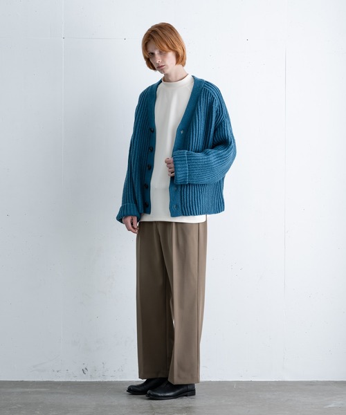 ln fortis（ロンフォルティス）の「ln fortis - ワイドスリーブプリーツカーディガン（カーディガン/ボレロ・メンズ・アイボリー/ブルー/ブラック・SMALL/MEDIUM）」の13枚目の写真