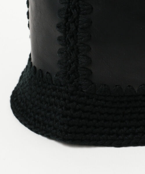 Ray BEAMS(レイビームス)の「CONTROL FREAK / クロッシェ フレア ハット(ハット・レディース・ベージュ/ブラック・ONE SIZE)」の4枚目の写真