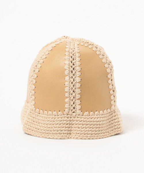 Ray BEAMS(レイビームス)の「CONTROL FREAK / クロッシェ フレア ハット(ハット・レディース・ベージュ/ブラック・ONE SIZE)」の6枚目の写真