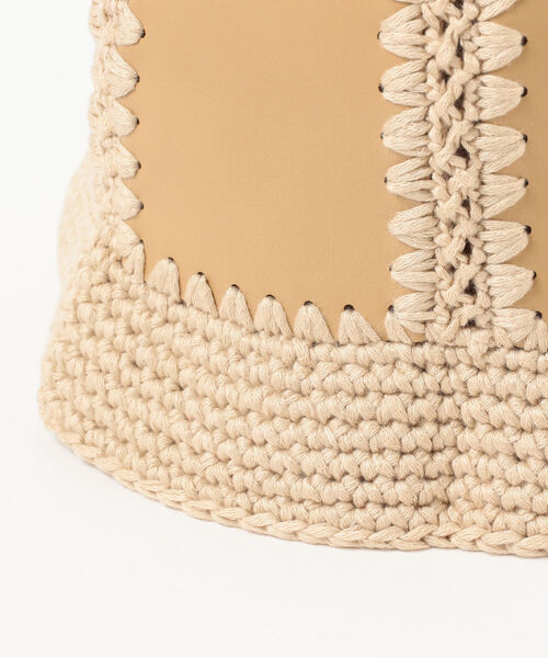 Ray BEAMS(レイビームス)の「CONTROL FREAK / クロッシェ フレア ハット(ハット・レディース・ベージュ/ブラック・ONE SIZE)」の8枚目の写真