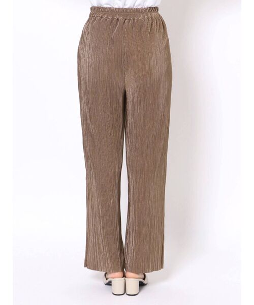 MURUA（ムルーア）の「シャイニープリーツパンツ（スウェットパンツ・レディース・モカ/グレー・FREE）」の10枚目の写真