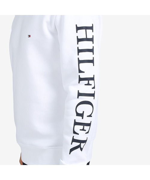 TOMMY HILFIGER（トミーヒルフィガー）の「【オンライン限定】スリーブロゴトレーナー（スウェット・メンズ・ホワイト/ブラック・SMALL/MEDIUM/LARGE/X-LARGE）」の8枚目の写真