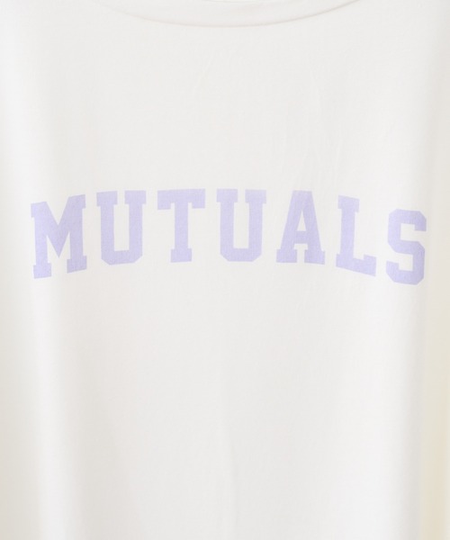 natural couture(ナチュラルクチュール)の「【おうちナチュ】シアバター加工ドルマンロゴT(Tシャツ/カットソー・レディース・オフホワイト/ラベンダー/スミクロ・FREE)」の7枚目の写真
