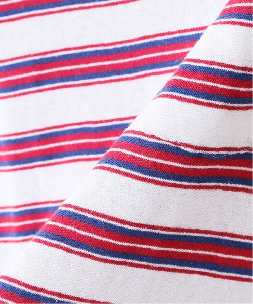 JOURNAL STANDARD relume(ジャーナルスタンダード レリューム)の「C/HEMP BORDER TEE(Tシャツ/カットソー・メンズ・ホワイト/チャコールグレー/ベージュ/ブルー/アイボリー/ライトイエロー・MEDIUM/LARGE)」の21枚目の写真