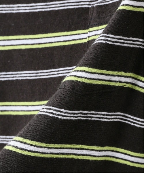 JOURNAL STANDARD relume(ジャーナルスタンダード レリューム)の「C/HEMP BORDER TEE(Tシャツ/カットソー・メンズ・ホワイト/チャコールグレー/ベージュ/ブルー/アイボリー/ライトイエロー・MEDIUM/LARGE)」の19枚目の写真