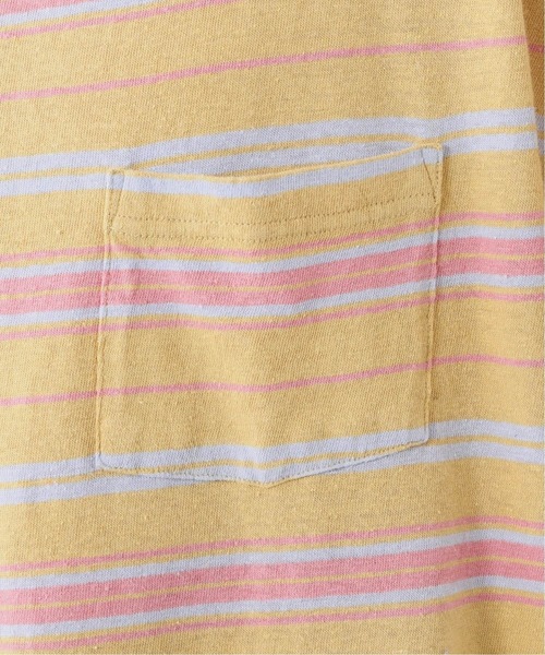 JOURNAL STANDARD relume(ジャーナルスタンダード レリューム)の「C/HEMP BORDER TEE(Tシャツ/カットソー・メンズ・ホワイト/チャコールグレー/ベージュ/ブルー/アイボリー/ライトイエロー・MEDIUM/LARGE)」の14枚目の写真