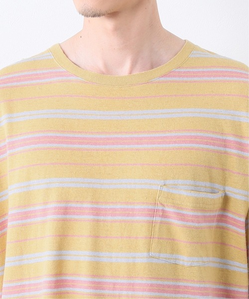 JOURNAL STANDARD relume(ジャーナルスタンダード レリューム)の「C/HEMP BORDER TEE(Tシャツ/カットソー・メンズ・ホワイト/チャコールグレー/ベージュ/ブルー/アイボリー/ライトイエロー・MEDIUM/LARGE)」の22枚目の写真