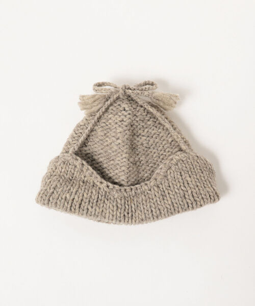 BEAMS BOY(ビームスボーイ)の「BEAMS BOY / ニット イヤー キャップ(ニットキャップ/ビーニー・レディース・ブラック/グレー/オリーブ・ONE SIZE)」の4枚目の写真