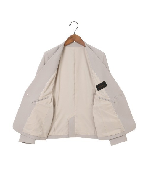 m.f.editorial(エムエフエディトリアル)の「エムエフエディトリアルレディース/m.f.editorial:Women ダブルクロス セットアップ カラーレスジャケット (セットアップパンツ・スカートございます)(スーツジャケット・レディース・ライトグレー・S/X-LARGE/MEDIUM/LARGE)」の6枚目の写真
