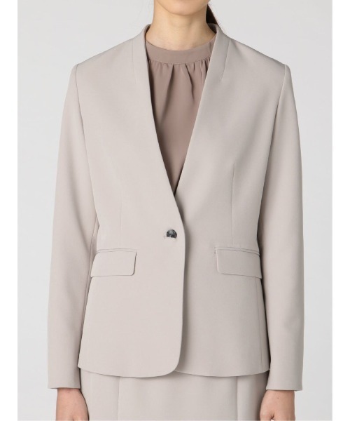 m.f.editorial(エムエフエディトリアル)の「エムエフエディトリアルレディース/m.f.editorial:Women ダブルクロス セットアップ カラーレスジャケット (セットアップパンツ・スカートございます)(スーツジャケット・レディース・ライトグレー・S/X-LARGE/MEDIUM/LARGE)」の8枚目の写真