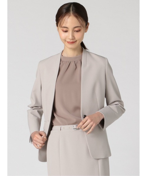 m.f.editorial(エムエフエディトリアル)の「エムエフエディトリアルレディース/m.f.editorial:Women ダブルクロス セットアップ カラーレスジャケット (セットアップパンツ・スカートございます)(スーツジャケット・レディース・ライトグレー・S/X-LARGE/MEDIUM/LARGE)」の13枚目の写真