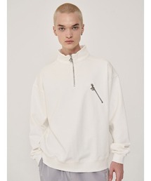 『OY/オーワイ』LOGO ZIPPER POLA MTM/ロゴ ジッパー ポーラ MTM/ロゴ ジッパーポーラ モックネック スウェットシャツ