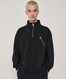 OY | 『OY/オーワイ』LOGO ZIPPER POLA MTM/ロゴ ジッパー ポーラ MTM/ロゴ ジッパーポーラ モックネック スウェットシャツ(スウェット)