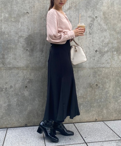 one after another NICE CLAUP(ワンアフターアナザーナイスクラップ)の「Mサイズあり バックレースアップマーメイドスカート(スカート・レディース・アイボリー/ホワイト系その他/ブラック/ブラウン系その他/ピンク・MEDIUM/LARGE)」の9枚目の写真