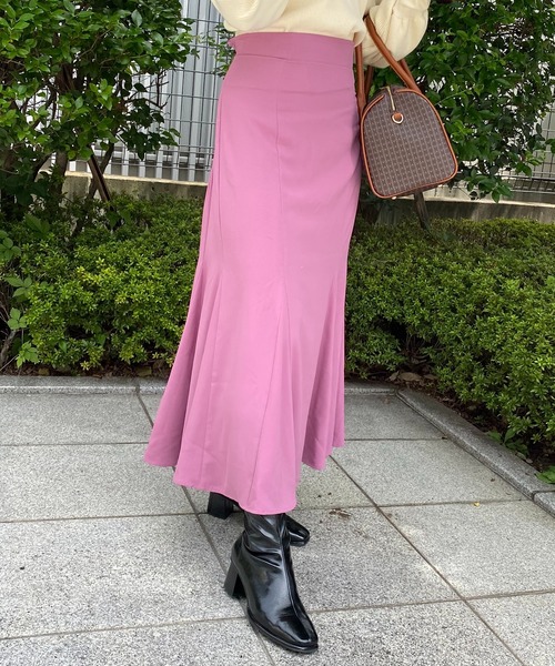 one after another NICE CLAUP(ワンアフターアナザーナイスクラップ)の「Mサイズあり バックレースアップマーメイドスカート(スカート・レディース・アイボリー/ホワイト系その他/ブラック/ブラウン系その他/ピンク・MEDIUM/LARGE)」の21枚目の写真