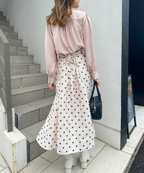 one after another NICE CLAUP(ワンアフターアナザーナイスクラップ)の「Mサイズあり バックレースアップマーメイドスカート(スカート・レディース・アイボリー/ホワイト系その他/ブラック/ブラウン系その他/ピンク・MEDIUM/LARGE)」の18枚目の写真