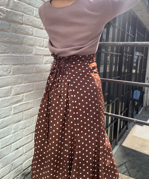 one after another NICE CLAUP(ワンアフターアナザーナイスクラップ)の「Mサイズあり バックレースアップマーメイドスカート(スカート・レディース・アイボリー/ホワイト系その他/ブラック/ブラウン系その他/ピンク・MEDIUM/LARGE)」の20枚目の写真