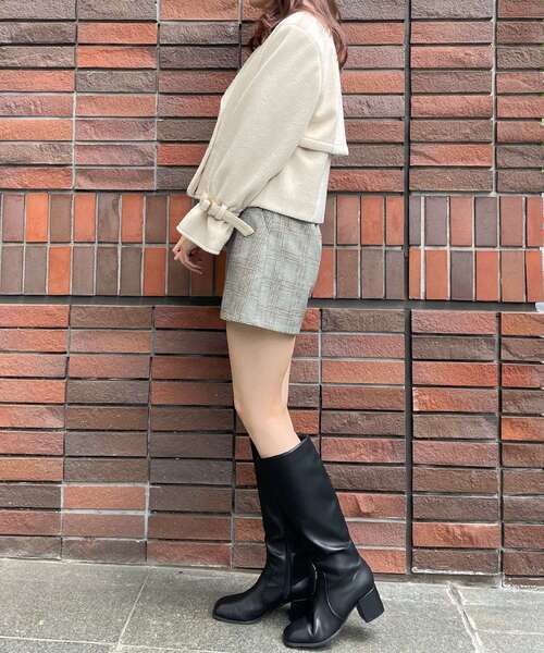 MAJESTIC LEGON（マジェスティックレゴン）の「Ladyショートコート（その他アウター・レディース・アイボリー/モカ/グレイッシュベージュ・SMALL/MEDIUM）」の21枚目の写真