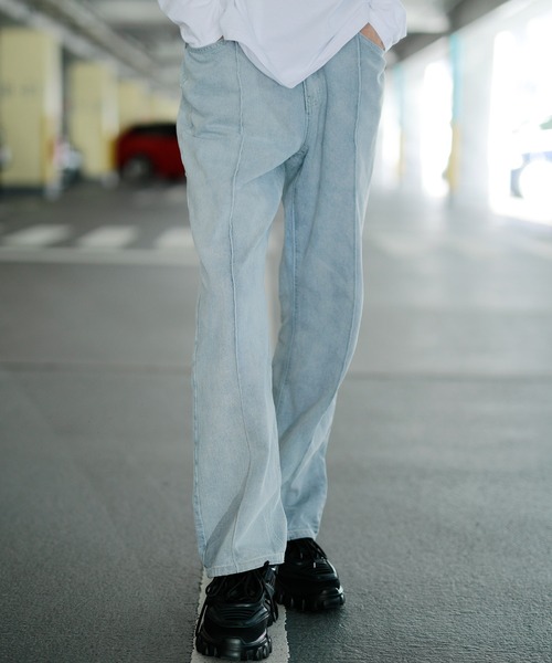 G.O.C(ジーオーシー)の「センターシームデニムパンツ(デニムパンツ・メンズ・ブラック/ブルー・SMALL/MEDIUM/LARGE)」の2枚目の写真