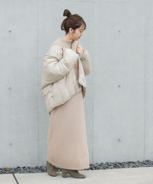 LAATO（ラート）の「ZIP KNIT ONE PIECE（ワンピース・レディース・ベージュ/グレー・FREE）」の13枚目の写真