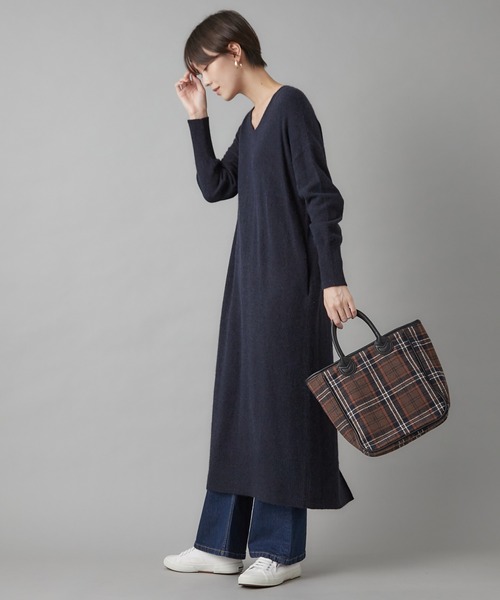 un dix cors（アンディコール）の「シーズンムードを高めてくれる　チェック柄ハンドルトートバッグ（トートバッグ・レディース・ブラウン/グリーン・FREE）」の16枚目の写真