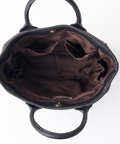 un dix cors（アンディコール）の「シーズンムードを高めてくれる　チェック柄ハンドルトートバッグ（トートバッグ・レディース・ブラウン/グリーン・FREE）」の7枚目の写真