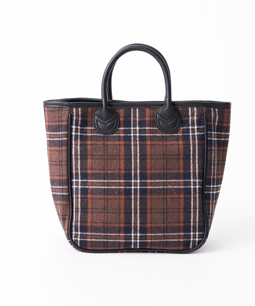 un dix cors（アンディコール）の「シーズンムードを高めてくれる　チェック柄ハンドルトートバッグ（トートバッグ・レディース・ブラウン/グリーン・FREE）」の10枚目の写真