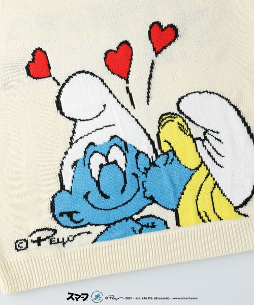 Right-on(ライトオン)の「【THE SMURFS】ニット(ニット/セーター・レディース・オフホワイト/パープル・M/L)」の10枚目の写真
