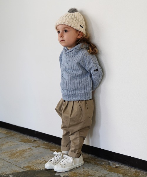 quoti use fith（クゥオティ　ユース　フィス）の「フワツブリブ 長袖 パーカー（パーカー・キッズ・アイボリー/ブルー/ブラウン・90/100/80/110/120/130）」の5枚目の写真