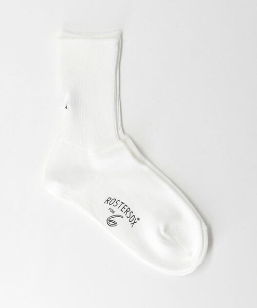 6(ロク)の「<ROSTER SOX>Director SOCKS/ソックス Ψ(ソックス/靴下・レディース・ホワイト/ライトピンク/ネイビー・FREE)」の1枚目の写真