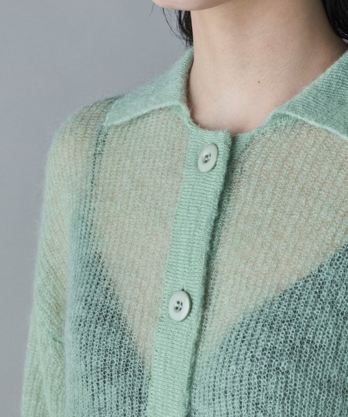 lautreamont BLEUBLANC（ロートレアモンブルーブラン）の「<lautreamont BLEUBLANC>モヘアニットカーディガン≪手洗い可能≫（カーディガン/ボレロ・レディース・グレー/ブラック/グリーン/オレンジ・9号）」の22枚目の写真