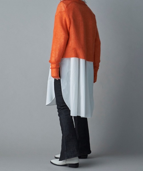 lautreamont BLEUBLANC（ロートレアモンブルーブラン）の「<lautreamont BLEUBLANC>モヘアニットカーディガン≪手洗い可能≫（カーディガン/ボレロ・レディース・グレー/ブラック/グリーン/オレンジ・9号）」の10枚目の写真