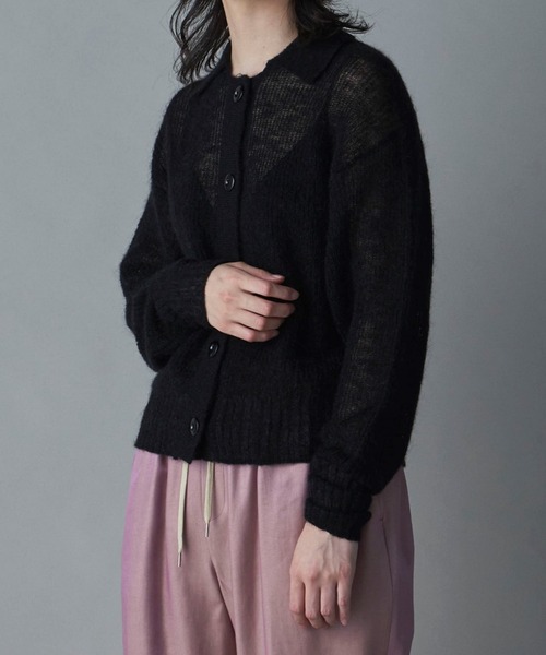 lautreamont BLEUBLANC（ロートレアモンブルーブラン）の「<lautreamont BLEUBLANC>モヘアニットカーディガン≪手洗い可能≫（カーディガン/ボレロ・レディース・グレー/ブラック/グリーン/オレンジ・9号）」の11枚目の写真