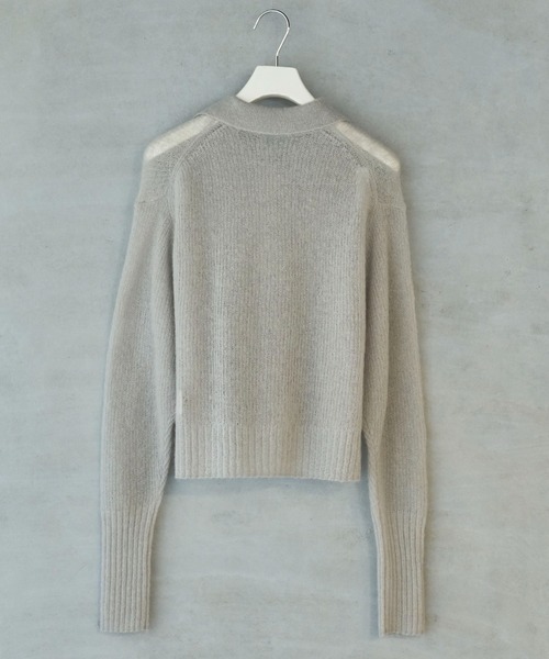 lautreamont BLEUBLANC（ロートレアモンブルーブラン）の「<lautreamont BLEUBLANC>モヘアニットカーディガン≪手洗い可能≫（カーディガン/ボレロ・レディース・グレー/ブラック/グリーン/オレンジ・9号）」の14枚目の写真